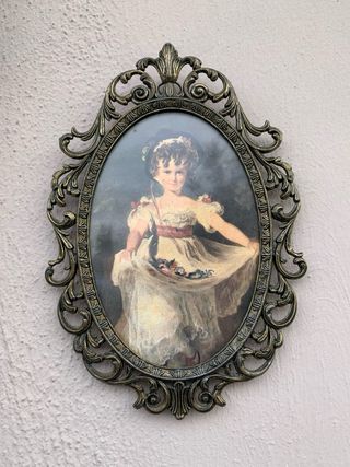 Quadretto antico cornice ottone