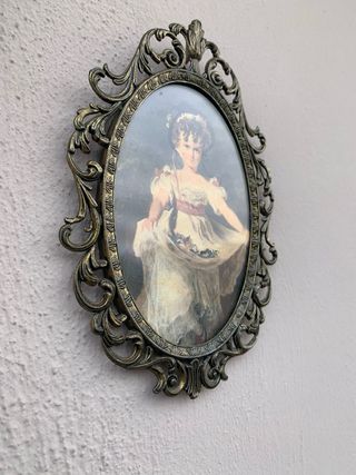 Quadretto antico cornice ottone