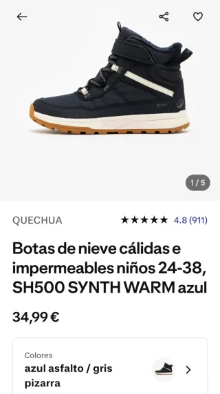 Botas impermeables agua/nieve niño. --SIN ESTRENAR