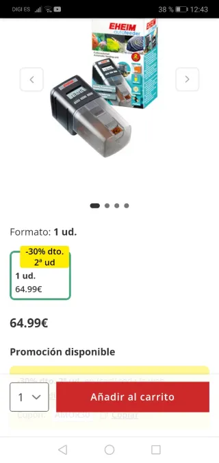 EHEIM 3581 Alimentador Automático Acuario