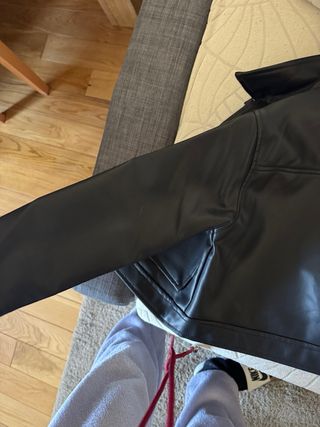 Chaqueta niña polipiel negra Lefties T. 5-6