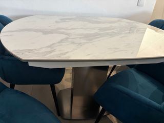 Mesa extensible cerámica + 4 sillas