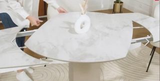 Mesa extensible cerámica + 4 sillas