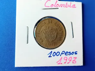Moneda Colombia 100 Pesos 1993