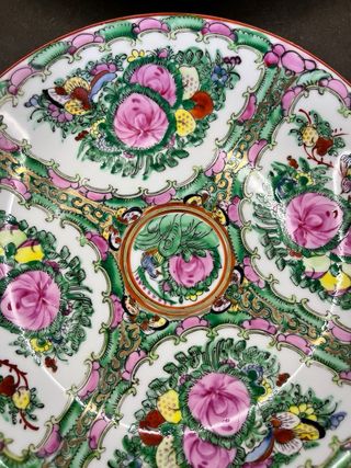 CUENCO + PLATO GRANDES PORCELANA CHINA MACAO