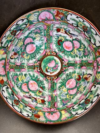 CUENCO + PLATO GRANDES PORCELANA CHINA MACAO