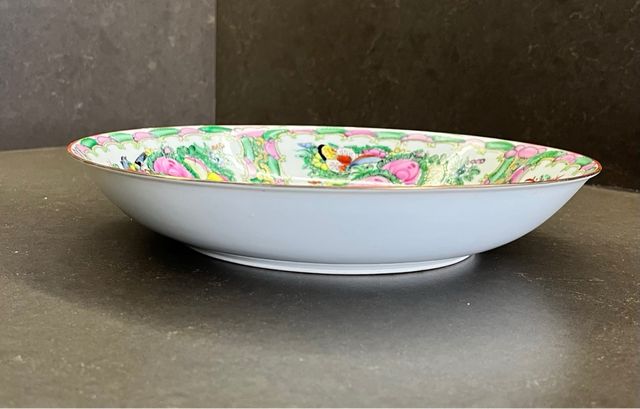 Ciotola + Piatto Grande Porcellana Cinese Macao