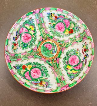 CUENCO + PLATO GRANDES PORCELANA CHINA MACAO