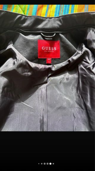 Giubbotto Guess Pelle Nero Taglia S