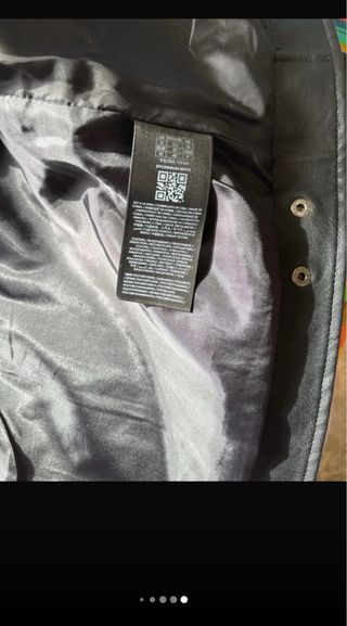 Giubbotto Guess Pelle Nero Taglia S