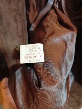 Chaqueta de piel marrón para hombre