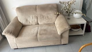 Sofá 2 plazas beige