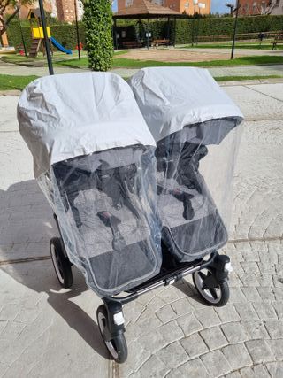 Carrito Gemelar Bugaboo Donkey 5 Gris/Azul