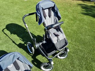 Carrito Gemelar Bugaboo Donkey 5 Gris/Azul