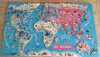 Mapa del Mundo Educativo con Imanes Janod