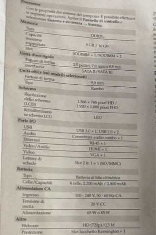 Lenovo G50-70 mod. 20351 - buone condizioni