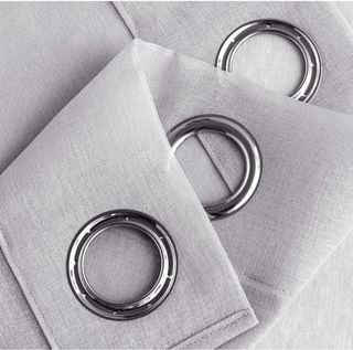 2 Visillos Cortina corta gris