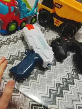 Lote Juguetes: Coche Policía, Camión, Pistola