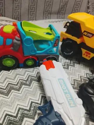 Lote Juguetes: Coche Policía, Camión, Pistola