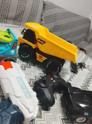 Lote Juguetes: Coche Policía, Camión, Pistola