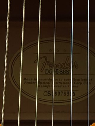 Guitarra Acústica Fender DG-5SBST Sunburst
