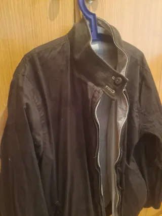 Cazadora reversible marrón y gris