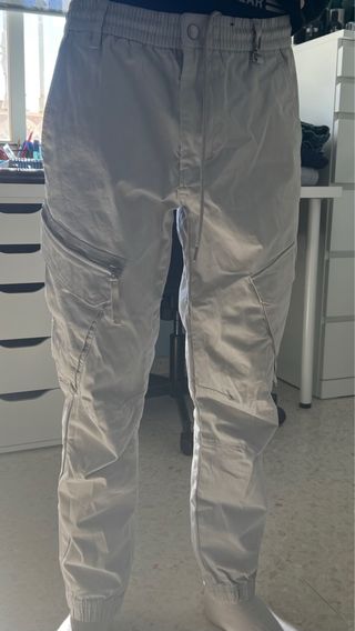 Pantalones cargo Pull&Bear grises Talla S