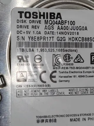 Lotto Hard disk 2.5 Fujitsu, Hitachi, Seagate, WD