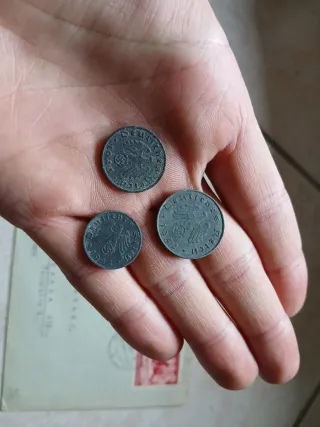 Monete Terzo Reich con lettera Regime nazista