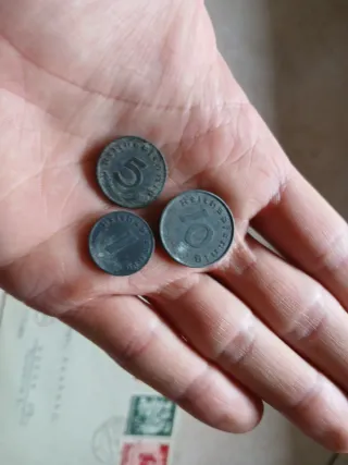 Monete Terzo Reich con lettera Regime nazista