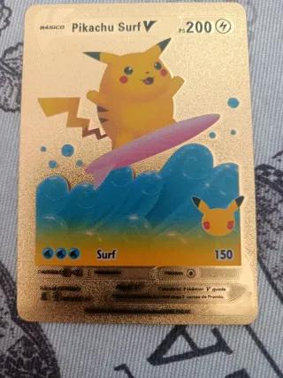 Cartas Pokémon Pikachu V Doradas
