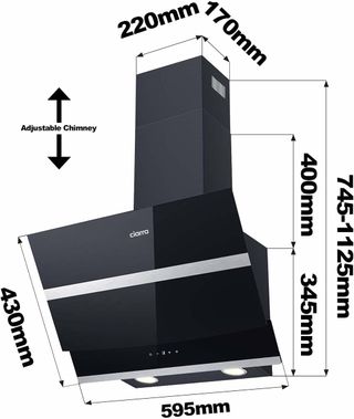 CIARRA CBCB6736N Campana Extractora Cocina 60 cm