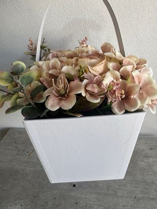 Cesto decorativo tecido e vime