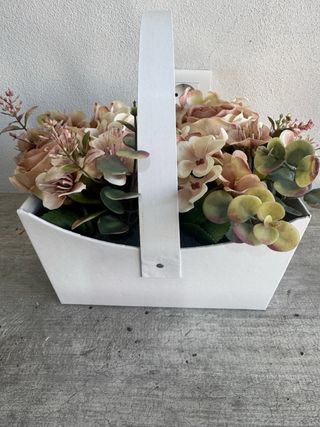 Cesto decorativo tecido e vime