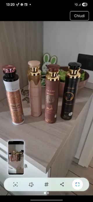 Profumambiente marrone e oro 4 euro cadauno