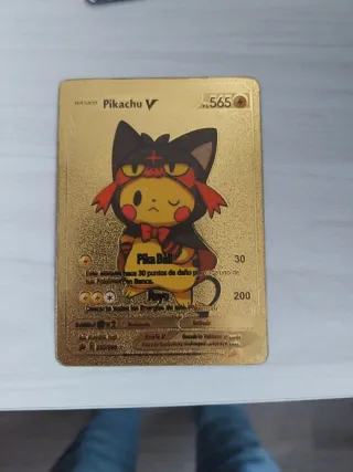 Carta Pokémon Pikachu V Dorada