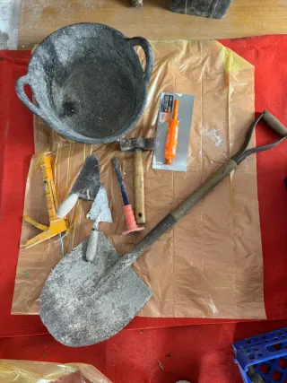 Lote herramientas albañilería y paletería