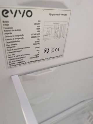 Frigorífico Combi EVVO F52 - Nevera.
