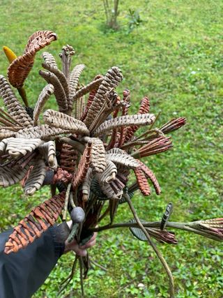 Fiori decorativi carta e vimini