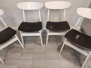 Mesa redonda extensible + 4 sillas