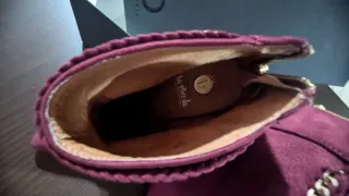 Botines tacón alto terciopelo granate