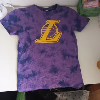 Camiseta Lakers Morada y Dorada Talla Adolescente
