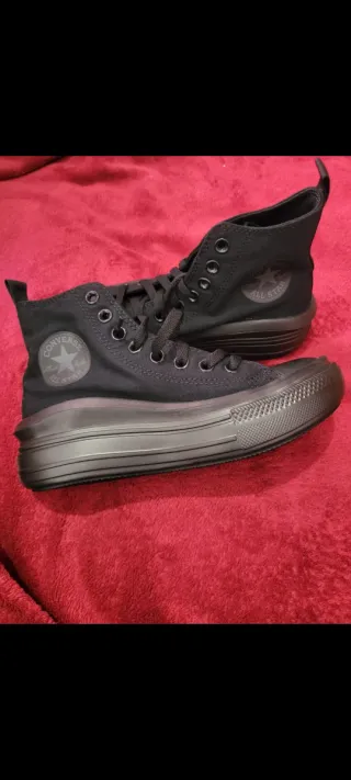 Converse plataforma negras talla 37