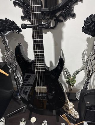 ESP Ltd M-201 Baritone HT Black Guitarra