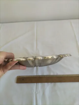 Fuente servir vajilla antigua plata alpaca vintage