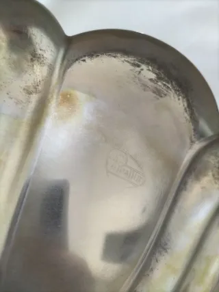 Fuente servir vajilla antigua plata alpaca vintage