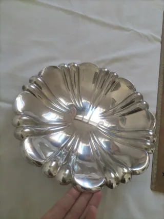 Fuente servir vajilla antigua plata alpaca vintage