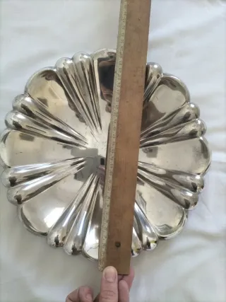 Fuente servir vajilla antigua plata alpaca vintage