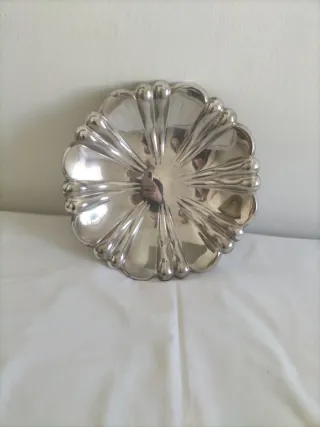 Fuente servir vajilla antigua plata alpaca vintage