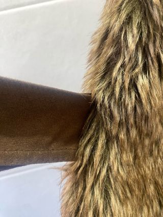 Chaleco de pelo marrón Talla S